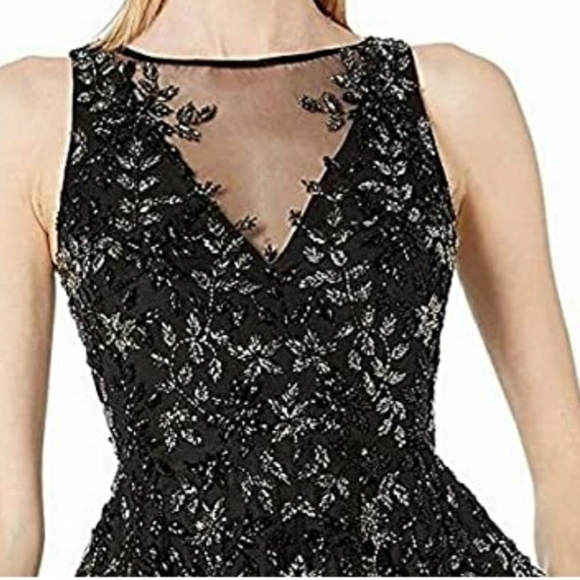 Aidan Mattox Beaded Tea Length Cocktail Dress classic - Picture 4 of 6